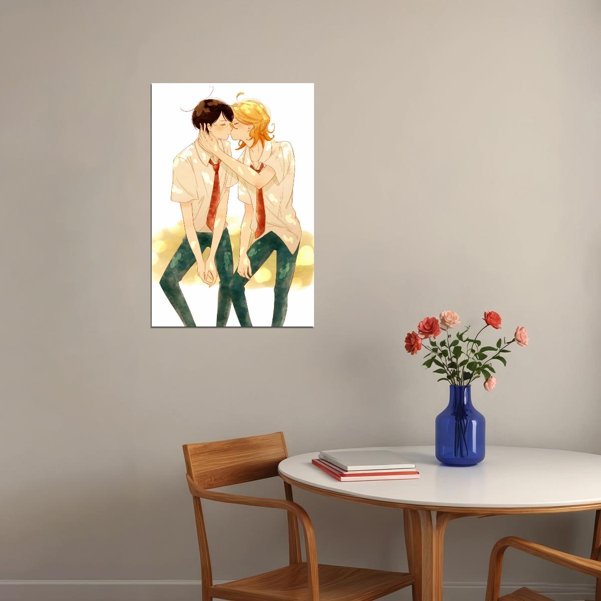 Classmates Anime Poster Doukyuusei Print Japanese Manga Wall Art Rihito Sajou and Hikaru Kusakabe Artwork - xonomax