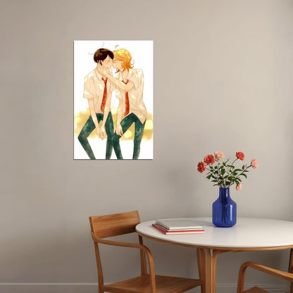 Classmates Anime Poster Doukyuusei Print Japanese Manga Wall Art Rihito Sajou and Hikaru Kusakabe Artwork - xonomax