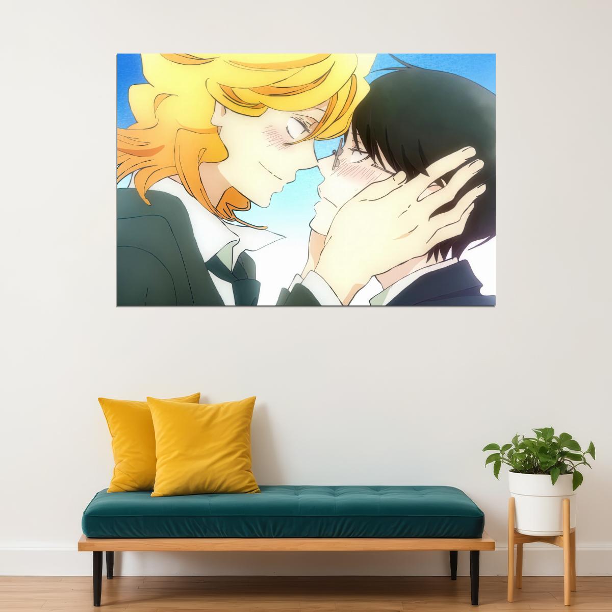 Classmates Anime Poster Doukyuusei Print Japanese Manga Wall Art Boys Love Kiss Artwork Cute Gay Couple Aesthetic - xonomax