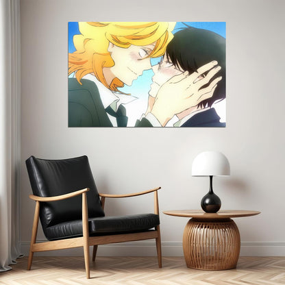 Classmates Anime Poster Doukyuusei Print Japanese Manga Wall Art Boys Love Kiss Artwork Cute Gay Couple Aesthetic - xonomax