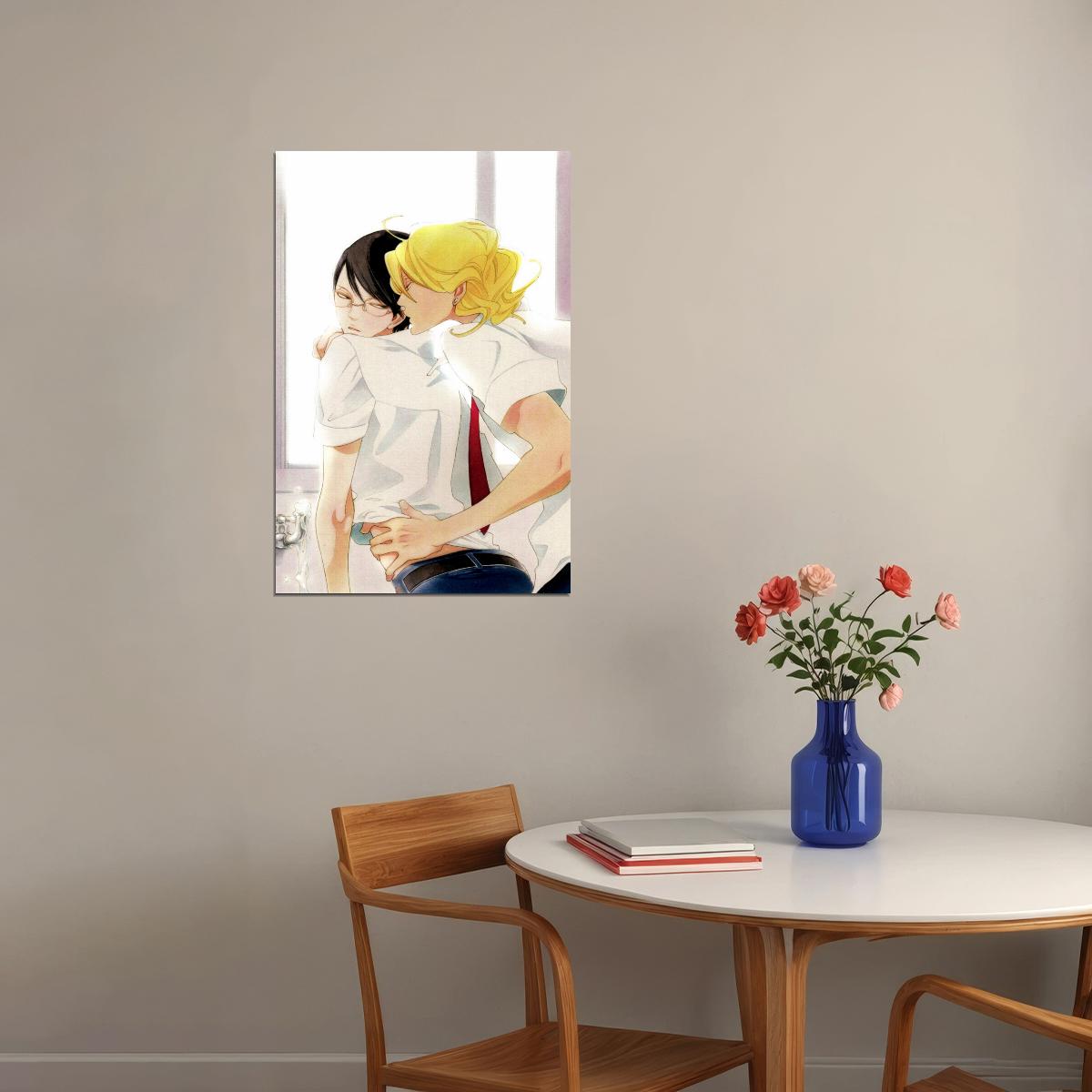 Classmates Anime Poster Doukyuusei Print Japanese Manga Wall Art Rihito Sajou and Hikaru Kusakabe Artwork Gay Romance - xonomax
