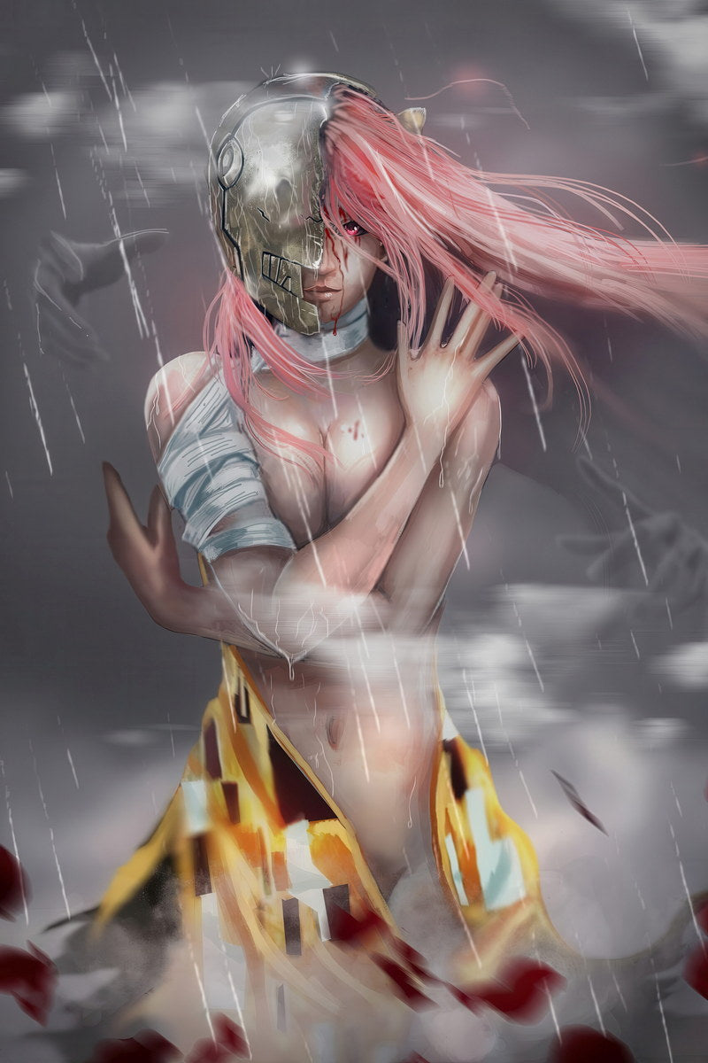 Elfen Lied Anime Poster Kaede Lucy Print Japanese Manga Wall Art Horror Girl Aesthetic - xonomax