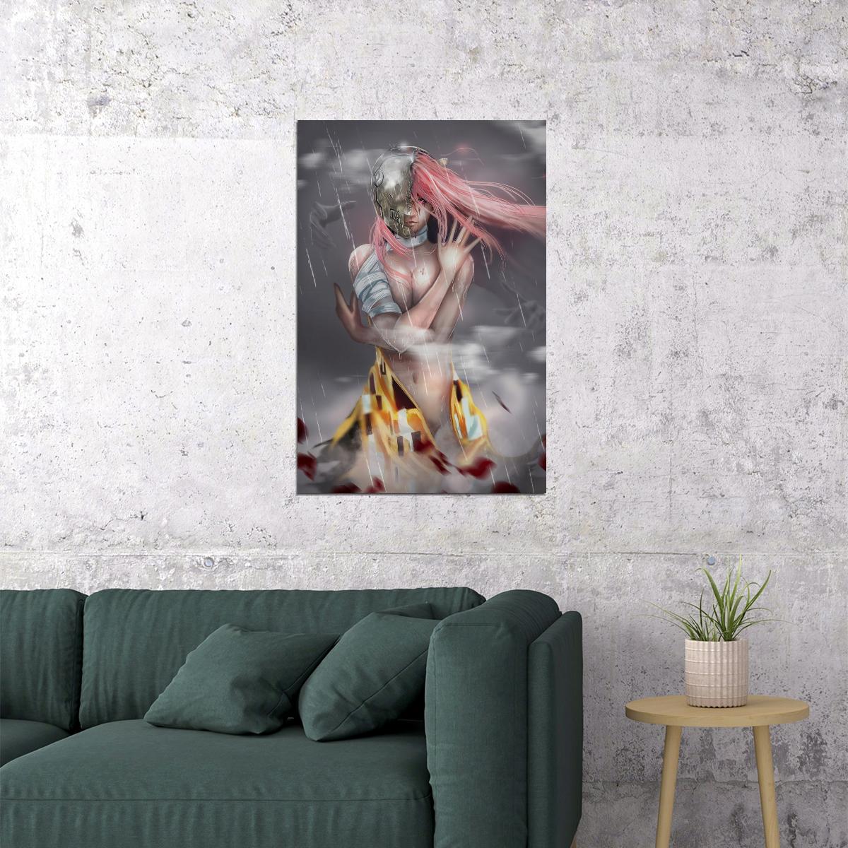 Elfen Lied Anime Poster Kaede Lucy Print Japanese Manga Wall Art Horror Girl Aesthetic - xonomax