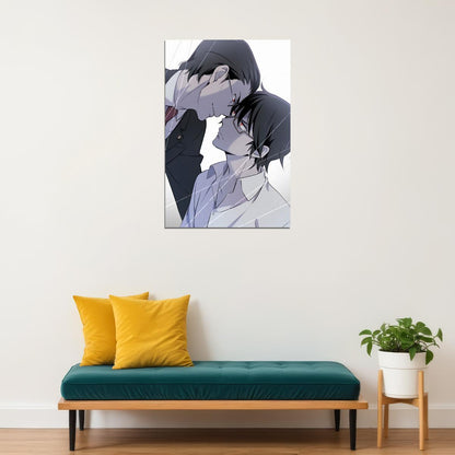 Erased Anime Poster Boku dake ga Inai Machi Print Japanese Manga Wall Art Satoru Fujinuma x Yashiro Gaku Yaoi Artwork