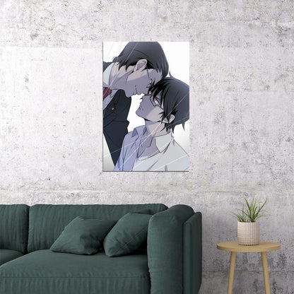 Erased Anime Poster Boku dake ga Inai Machi Print Japanese Manga Wall Art Satoru Fujinuma x Yashiro Gaku Yaoi Artwork