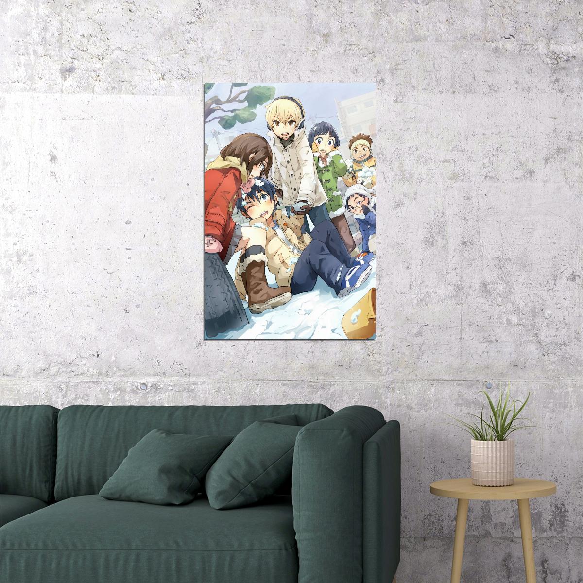 Erased Anime Poster Boku dake ga Inai Machi Print Japanese Manga Wall Art - xonomax