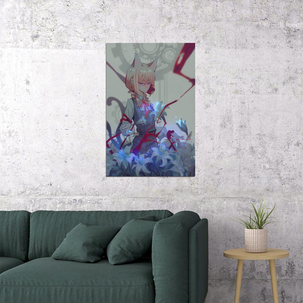 Flip Flappers Anime Poster Magical Girl Print Japanese Manga Wall Art Papika Artwork - xonomax