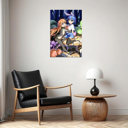 Flip Flappers Anime Poster Magical Girl Print Japanese Manga Wall Art Cocona and Papika Artwork - xonomax