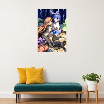 Flip Flappers Anime Poster Magical Girl Print Japanese Manga Wall Art Cocona and Papika Artwork - xonomax
