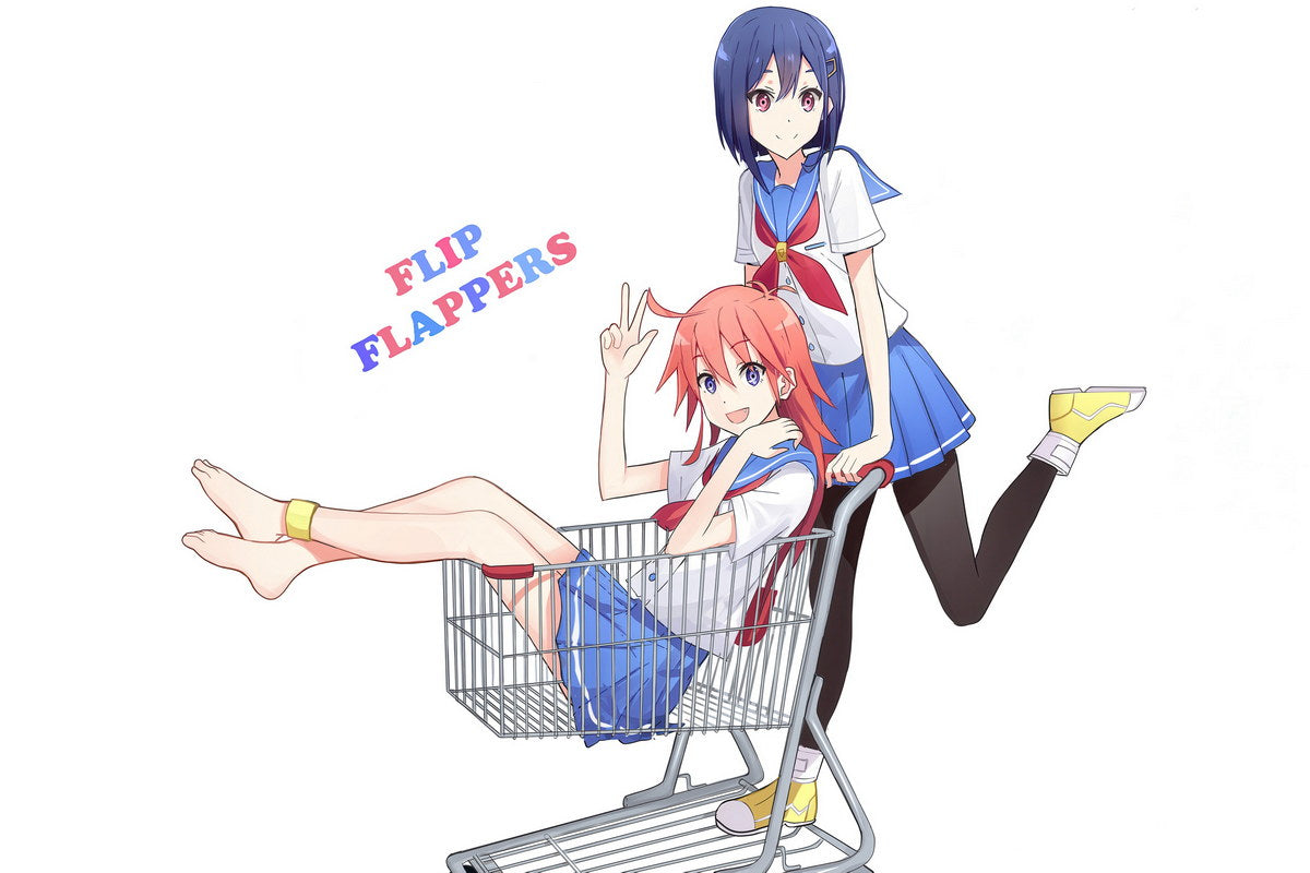 Flip Flappers Anime Poster Magical Girl Print Japanese Manga Wall Art Cocona and Papika Artwork - xonomax