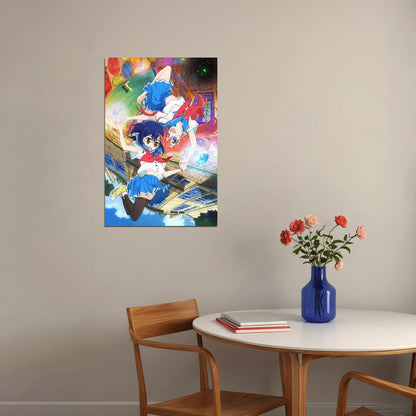 Flip Flappers Anime Poster Magical Girl Print Japanese Manga Wall Art Cocona and Papika Artwork - xonomax