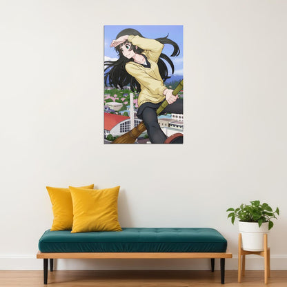 Flying Witch Anime Poster Magical Slice of Life Print Japanese Manga Wall Art Makoto Kowata Artwork - xonomax