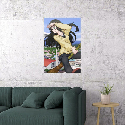 Flying Witch Anime Poster Magical Slice of Life Print Japanese Manga Wall Art Makoto Kowata Artwork - xonomax