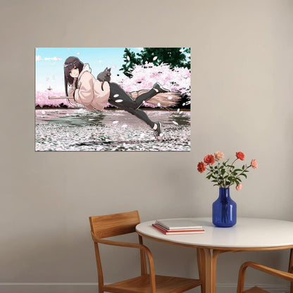 Flying Witch Anime Poster Magical Slice of Life Print Japanese Manga Wall Art Makoto Kowata Artwork - xonomax
