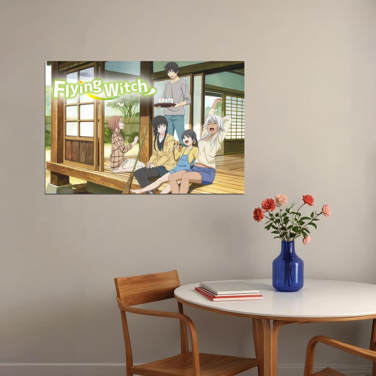 Flying Witch Anime Poster Magical Slice of Life Print Japanese Manga Wall Art - xonomax