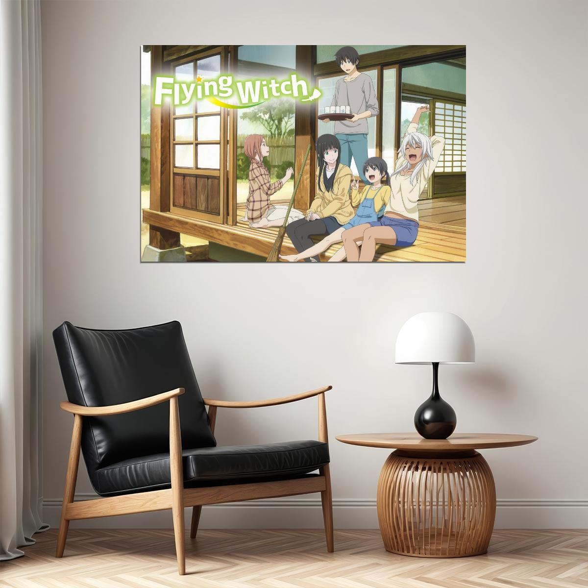 Flying Witch Anime Poster Magical Slice of Life Print Japanese Manga Wall Art - xonomax