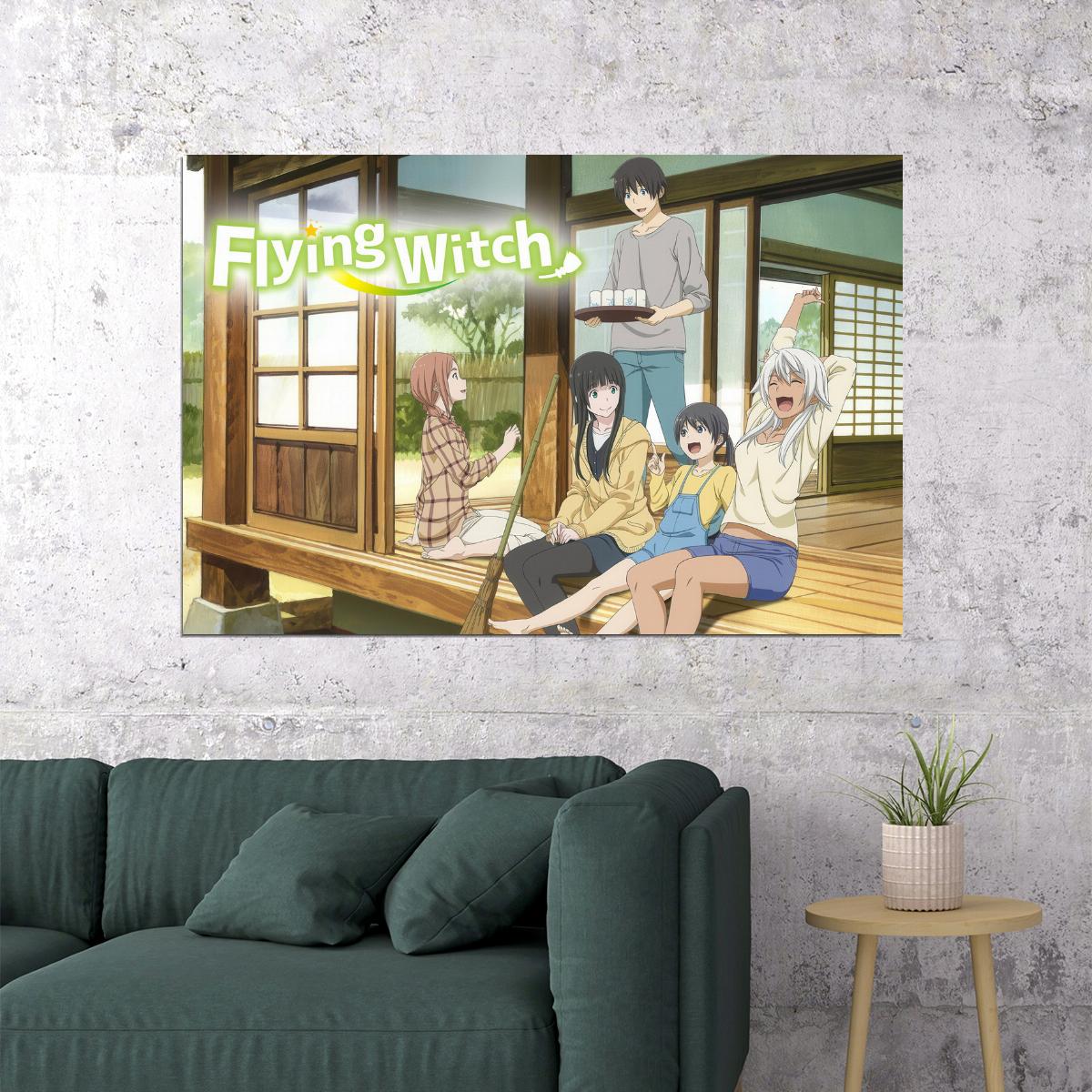 Flying Witch Anime Poster Magical Slice of Life Print Japanese Manga Wall Art - xonomax