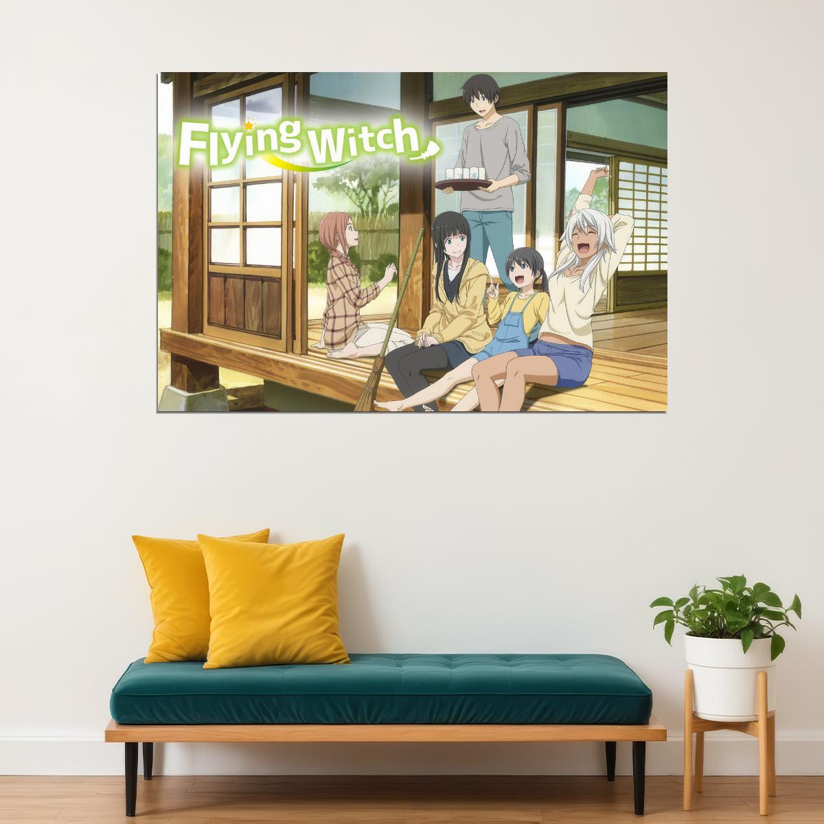 Flying Witch Anime Poster Magical Slice of Life Print Japanese Manga Wall Art - xonomax
