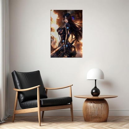 Gantz Anime Poster Shimohira Reika Print Japanese Manga Wall Art Sci-Fi Action Hot Girl Artwork - xonomax