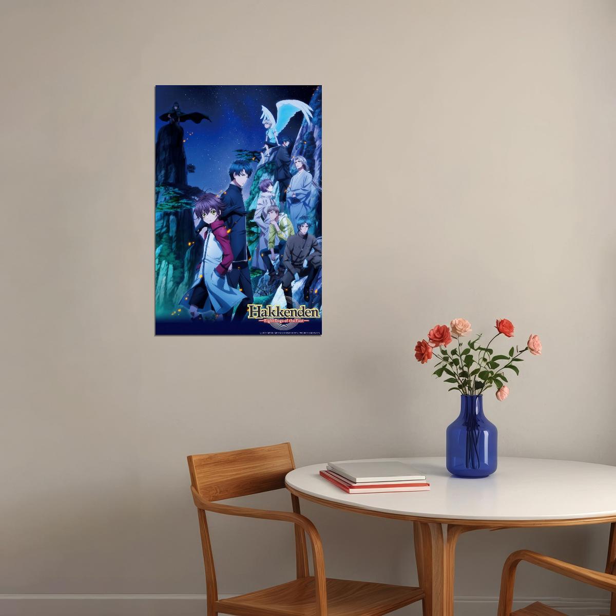 Hakkenden Touhou Hakken Ibun Anime Poster Character Trio Print Japanese Manga Wall Art - xonomax