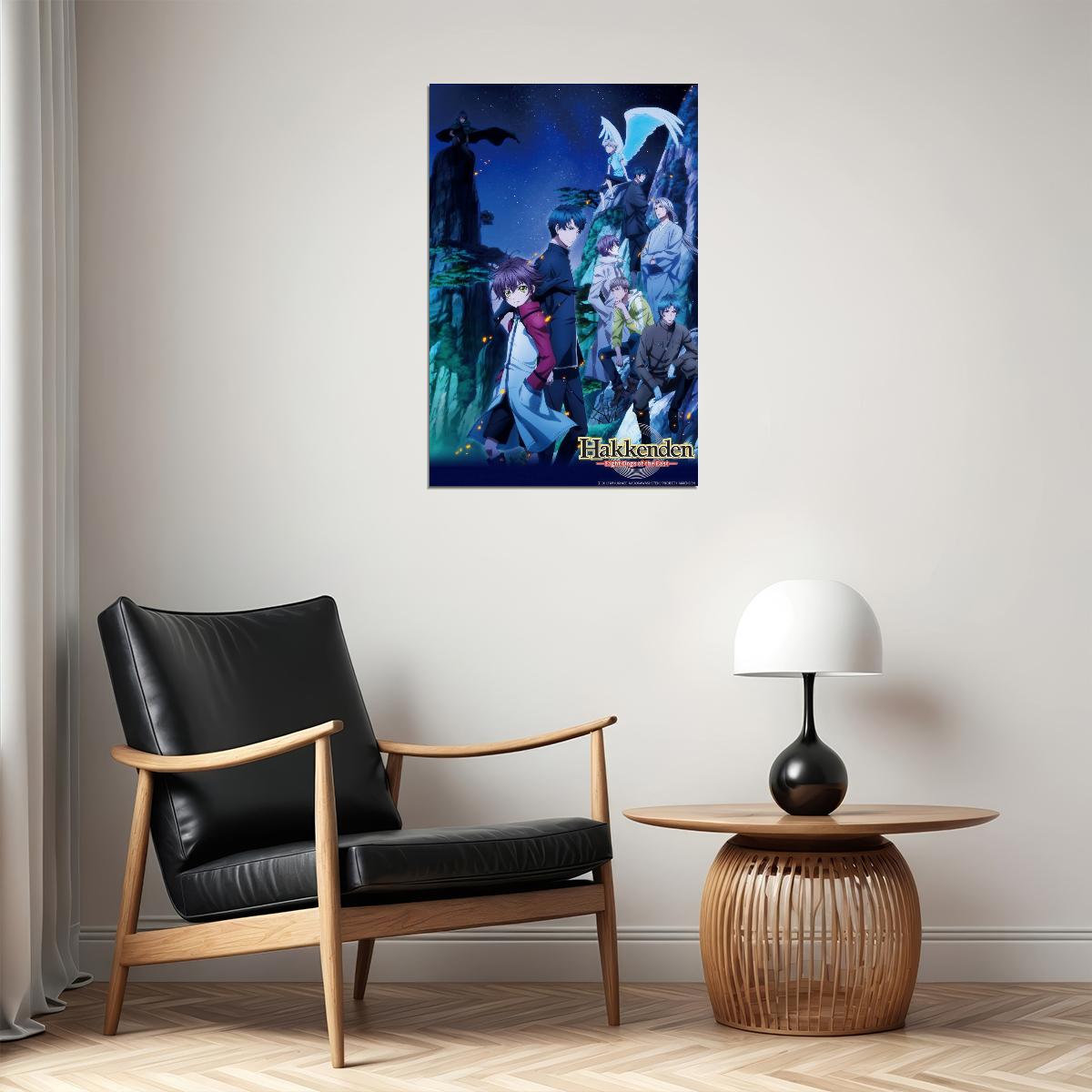 Hakkenden Touhou Hakken Ibun Anime Poster Character Trio Print Japanese Manga Wall Art - xonomax