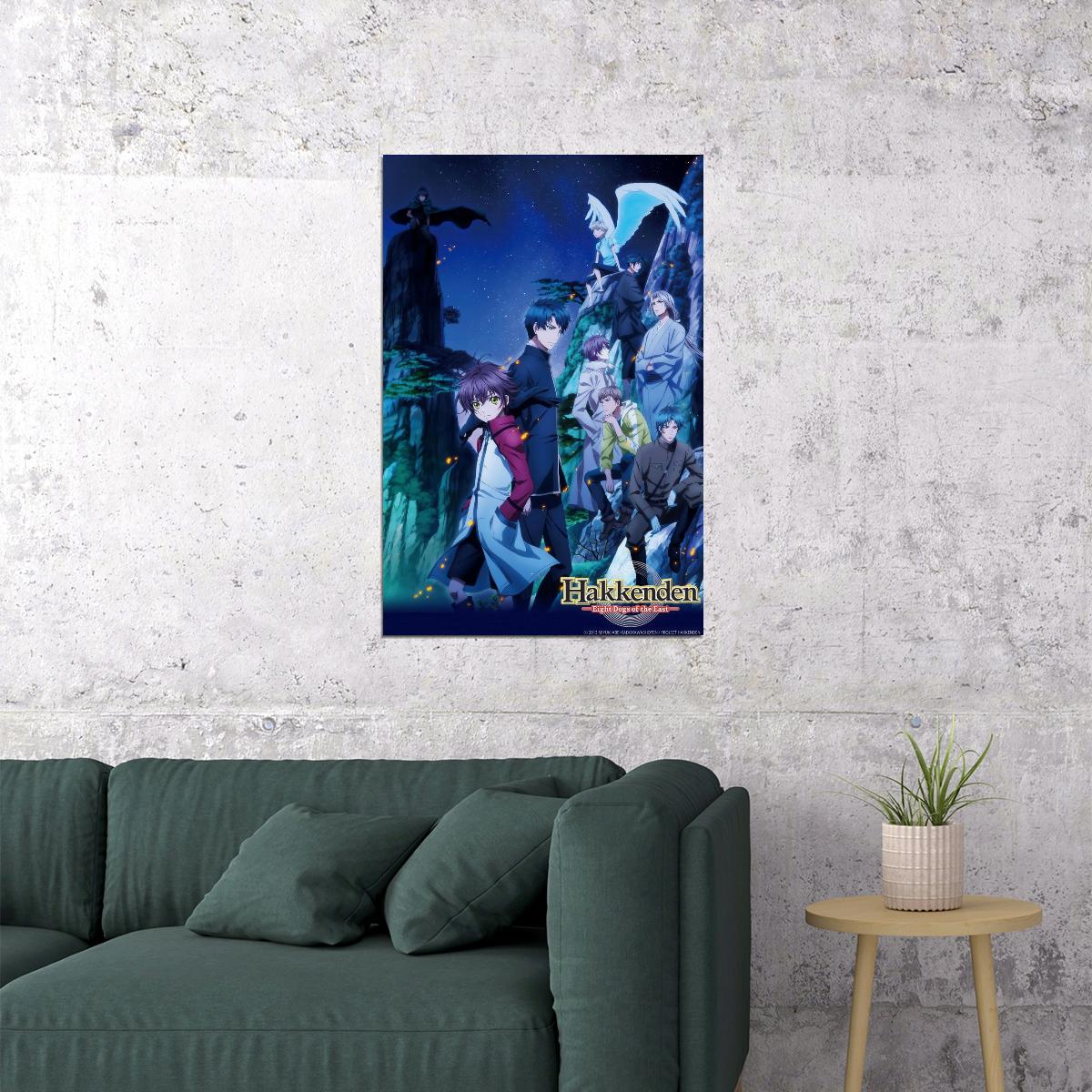 Hakkenden Touhou Hakken Ibun Anime Poster Character Trio Print Japanese Manga Wall Art - xonomax
