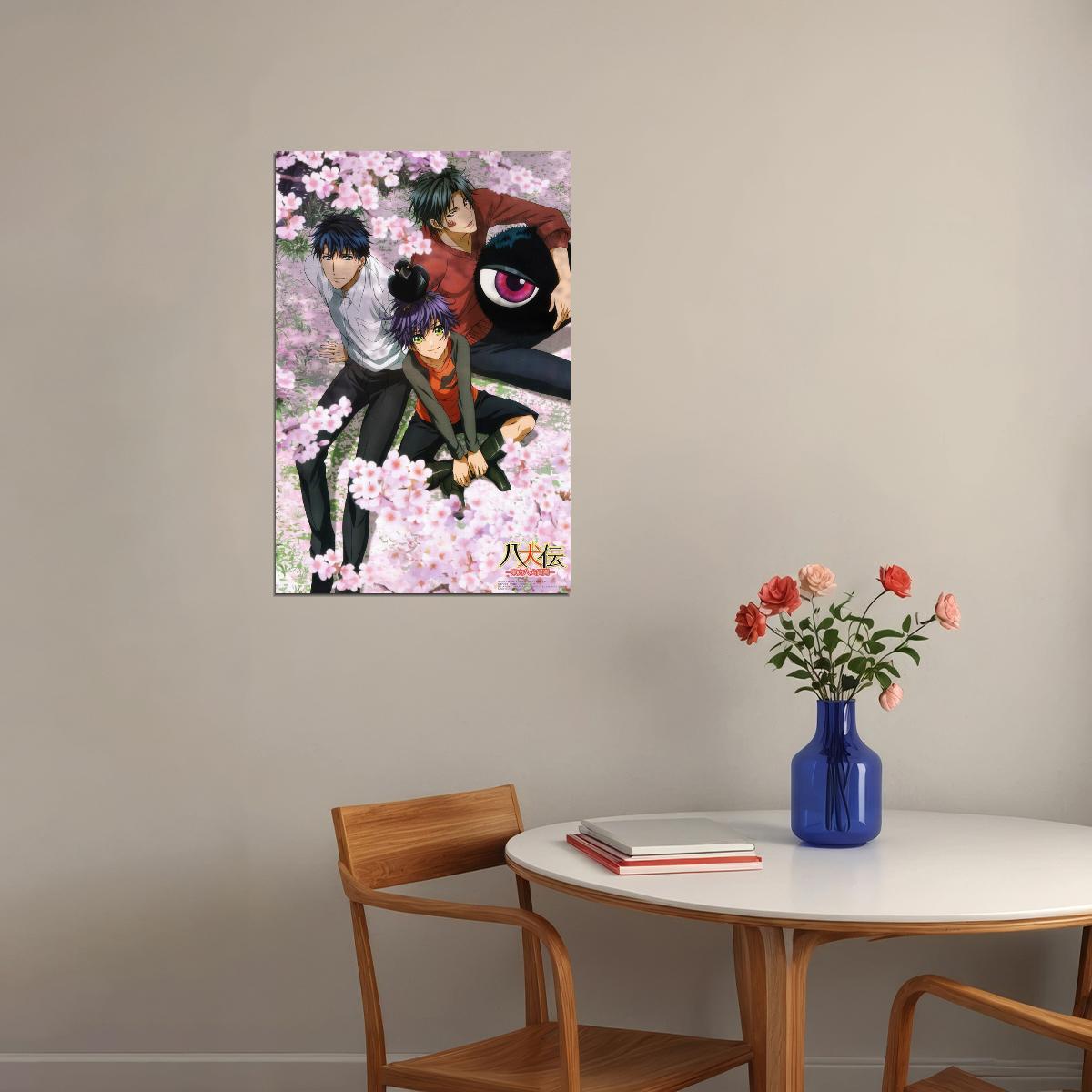 Hakkenden Touhou Hakken Ibun Anime Poster Sakura Moment Print Japanese Manga Wall Art Boy Love Artwork - xonomax