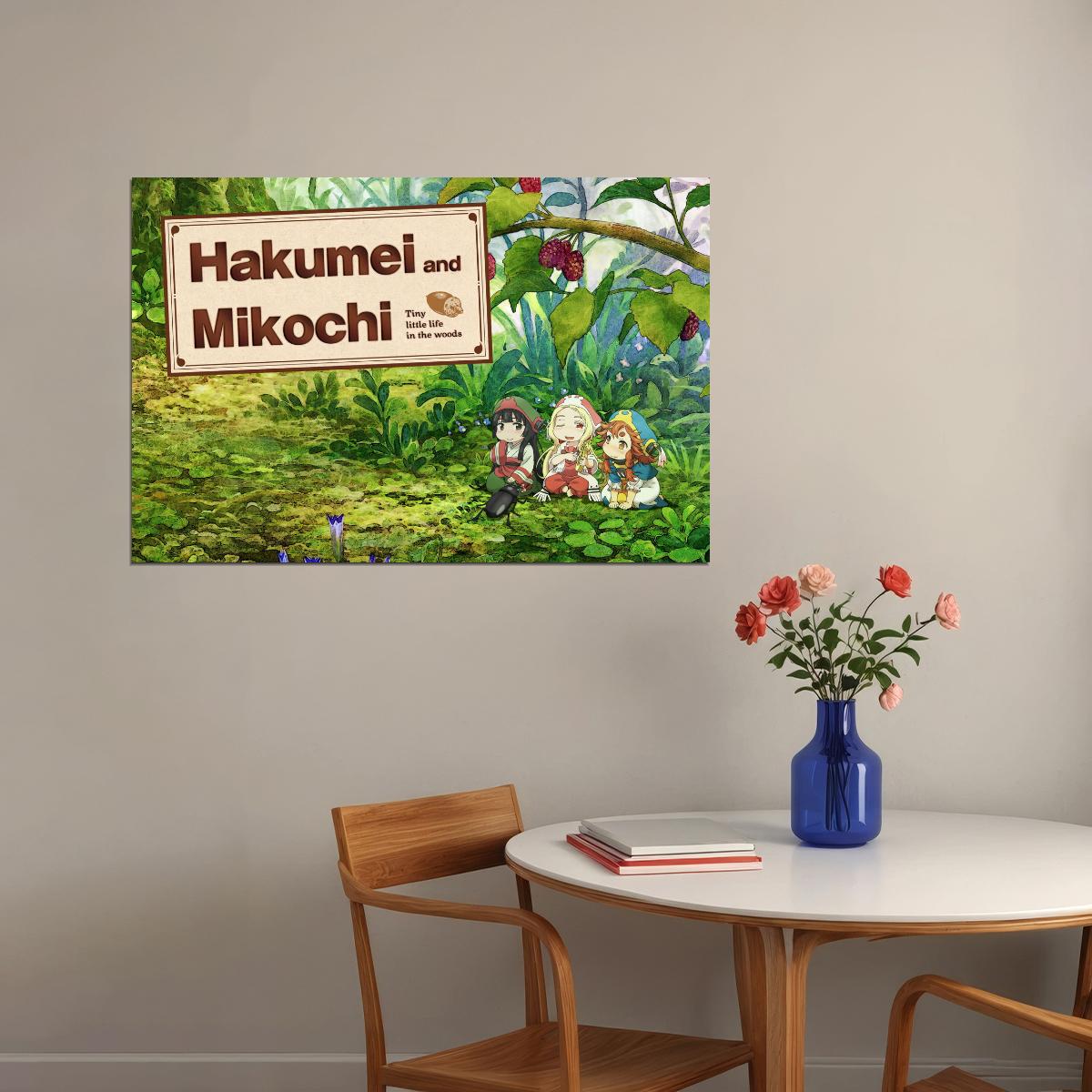 Hakumei and Mikochi Anime Poster Forest Adventure Print Japanese Manga Wall Art - xonomax
