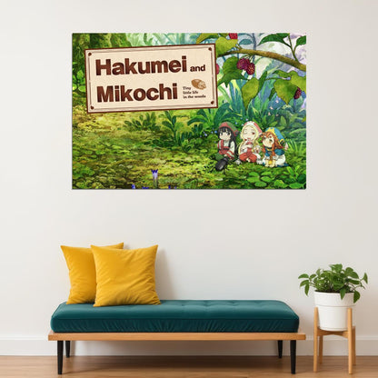 Hakumei and Mikochi Anime Poster Forest Adventure Print Japanese Manga Wall Art - xonomax