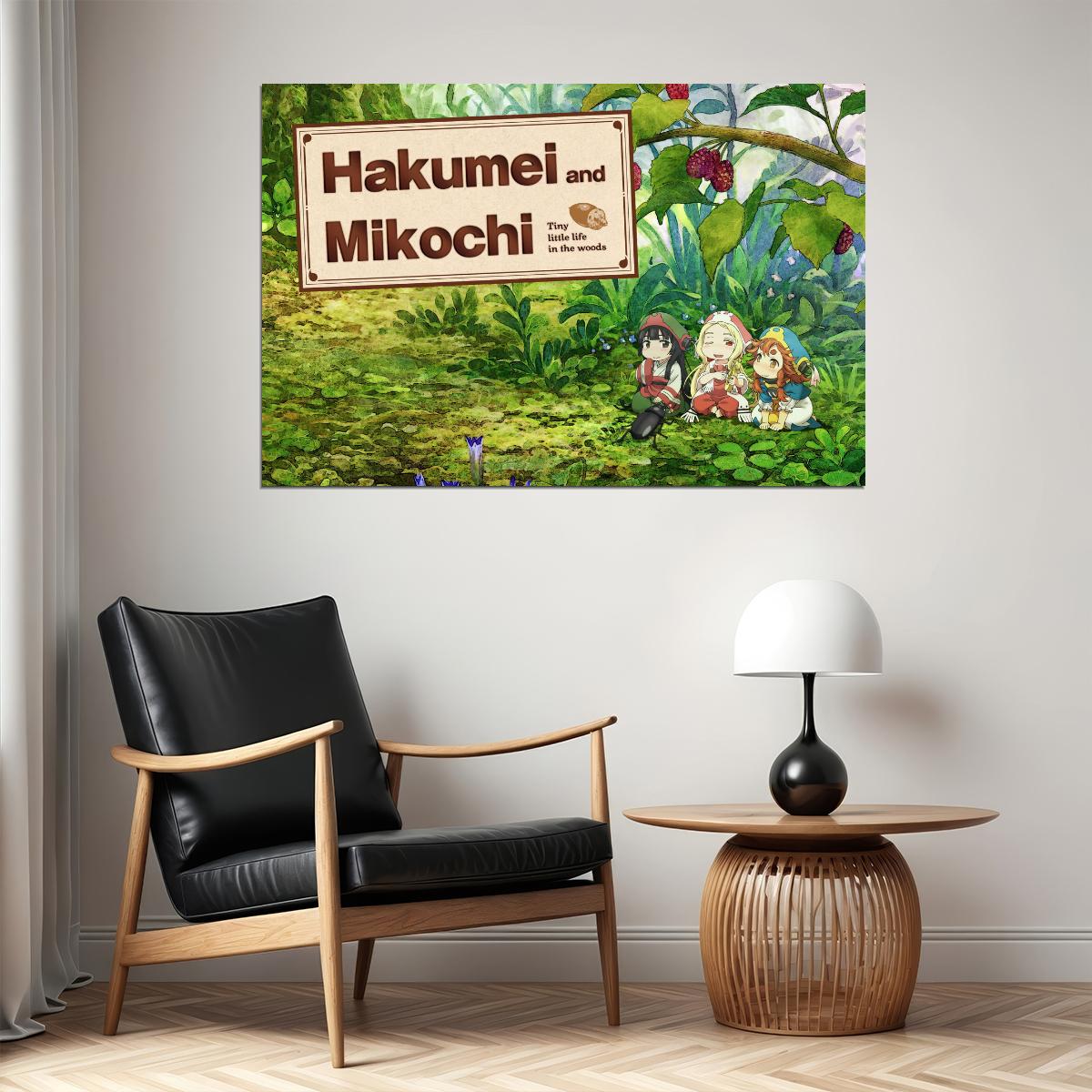 Hakumei and Mikochi Anime Poster Forest Adventure Print Japanese Manga Wall Art - xonomax