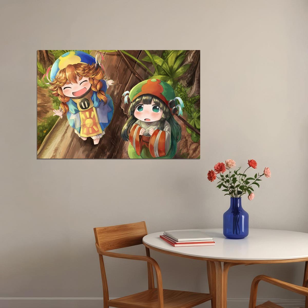 Hakumei and Mikochi Anime Poster Tiny Girls Print Japanese Manga Wall Art - xonomax