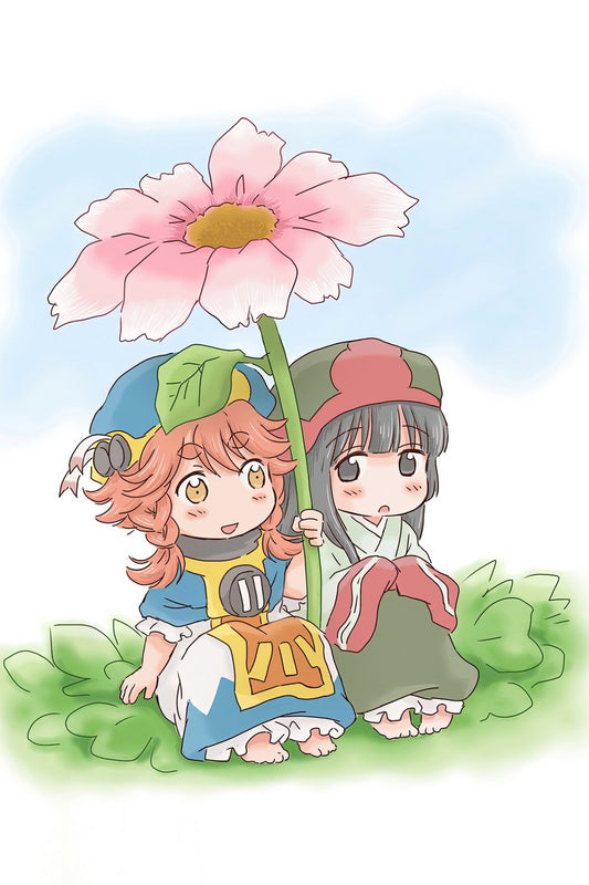 Hakumei and Mikochi Anime Poster Flower Garden Print Japanese Manga Wall Art