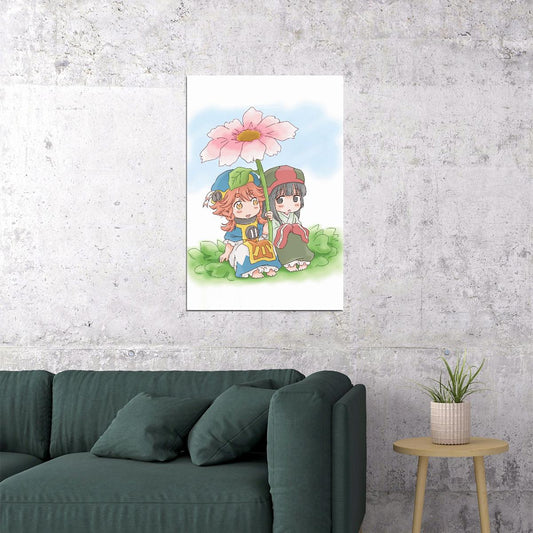 Hakumei and Mikochi Anime Poster Flower Garden Print Japanese Manga Wall Art