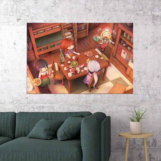 Hakumei to Mikochi Anime Poster Cozy Kitchen Print Japanese Manga Wall Art