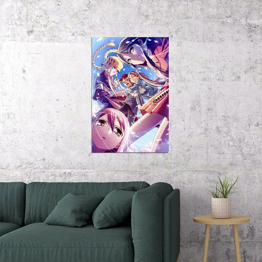 Kujibiki Unbalance Anime Poster Action School Print Japanese Manga Wall Art
