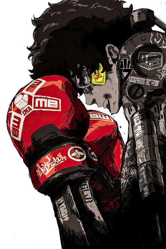Megalo Box Anime Poster Cyber Fighter Print Japanese Manga Wall Art