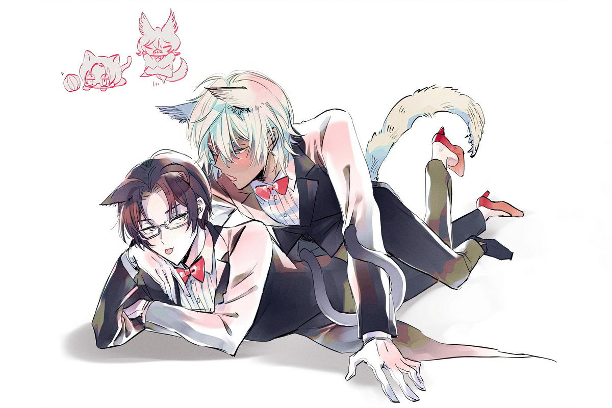 Sarazanmai Anime Poster Reo and Mabu Print Japanese Manga Wall Art BL Couple Poster Yaoi Artwork