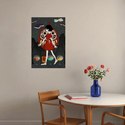 The Night is Short Walk on Girl Poster Yoru wa Mijikashi Arukeyo Otome Anime Print Manga Wall Art