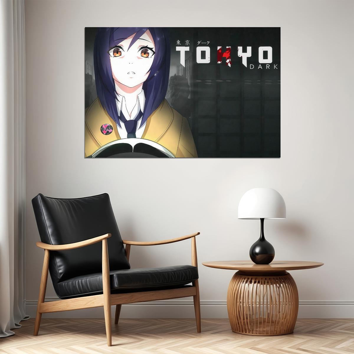 Tokyo Dark Poster Visual Novel Game Print Japanese Gamer Wall Art