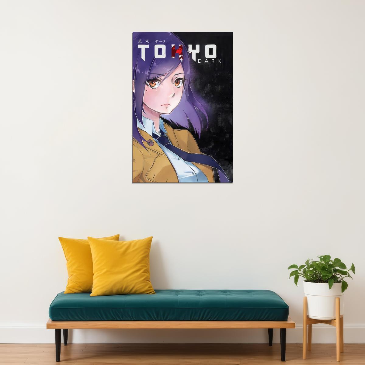 Tokyo Dark Visual Novel Poster Anime Print Japanese Manga Wall Art Gaming Girl Art