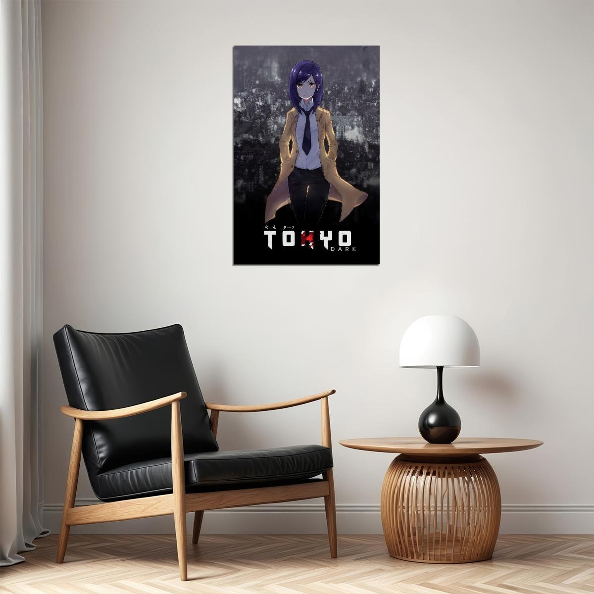 Tokyo Dark Poster Detective Adventure Game Art Japanese Manga Print Gaming Aesthetic - xonomax