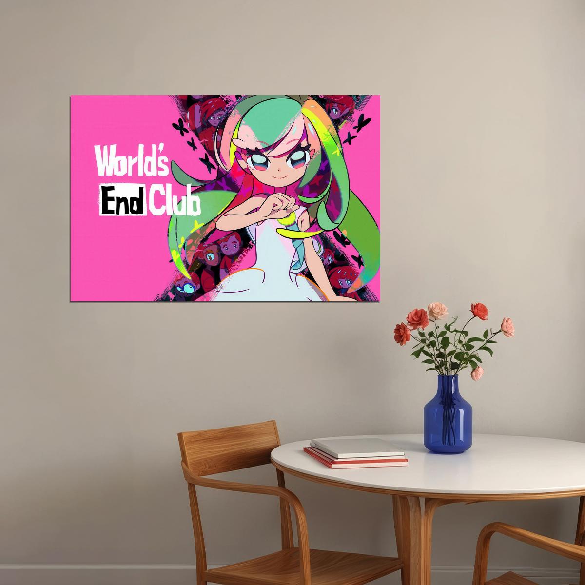 World’s End Club Poster Main Character Print Japanese Game Art Gamer Wall Decor - xonomax