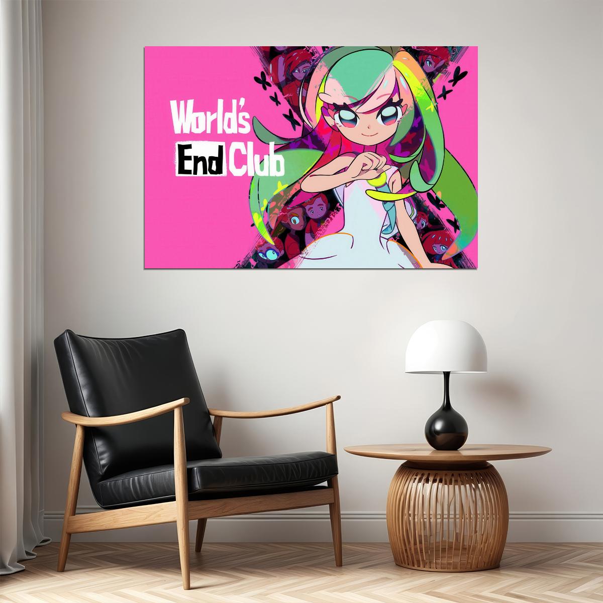 World’s End Club Poster Main Character Print Japanese Game Art Gamer Wall Decor - xonomax