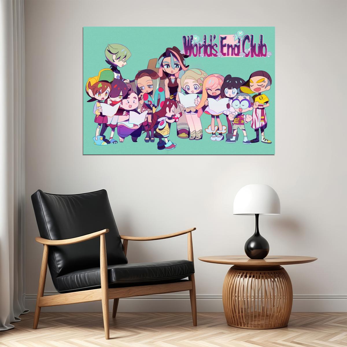 World’s End Club Anime Poster Japanese Manga Wall Art Cute Japanese Video Game Room Decor - xonomax