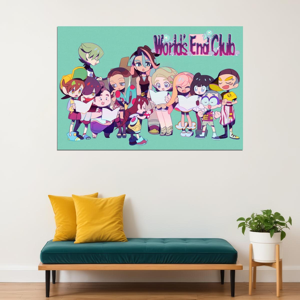 World’s End Club Anime Poster Japanese Manga Wall Art Cute Japanese Video Game Room Decor - xonomax