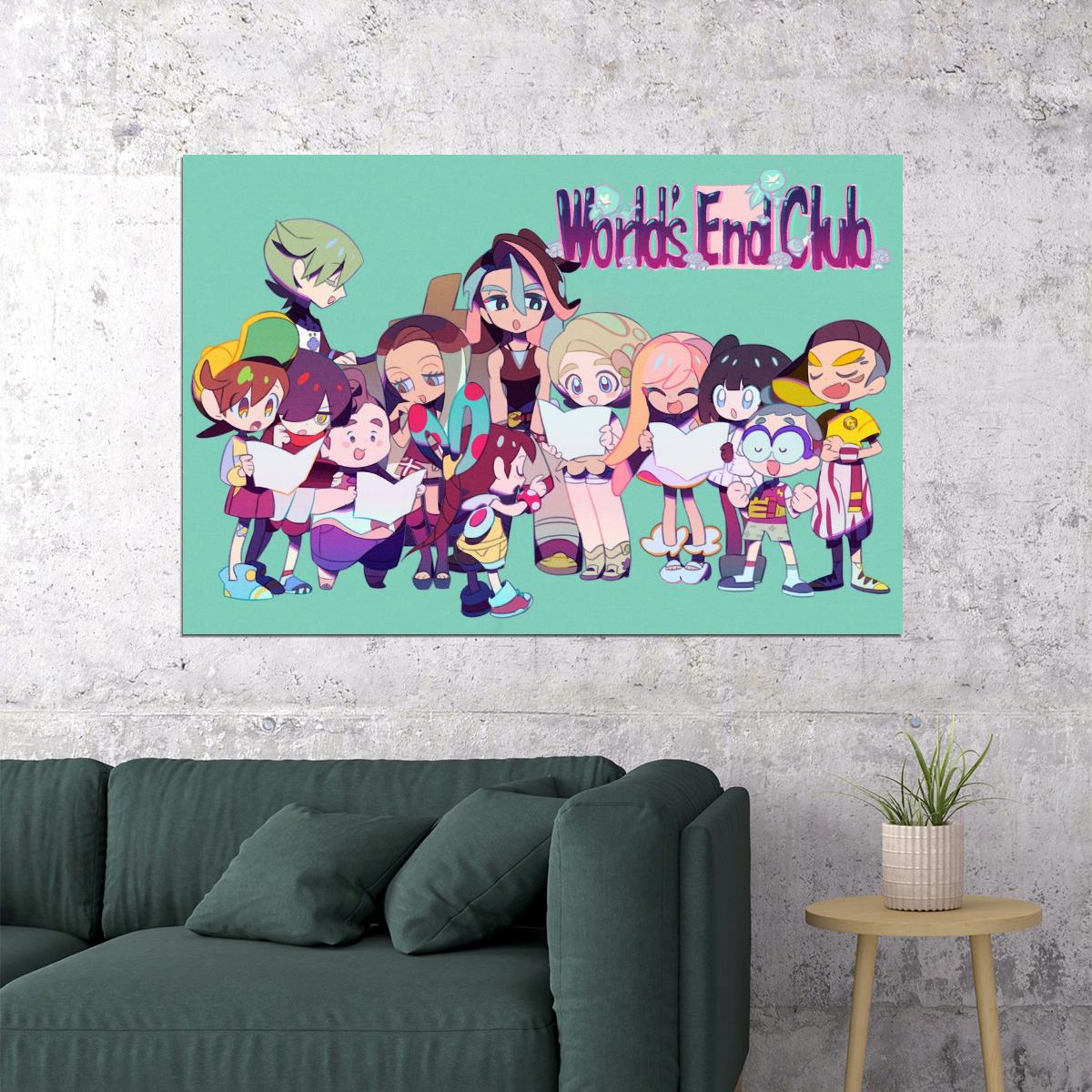World’s End Club Anime Poster Japanese Manga Wall Art Cute Japanese Video Game Room Decor - xonomax