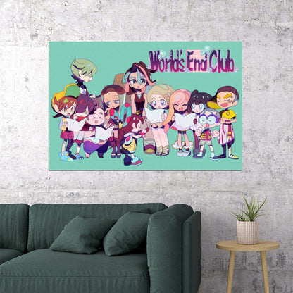 World’s End Club Anime Poster Japanese Manga Wall Art Cute Japanese Video Game Room Decor - xonomax