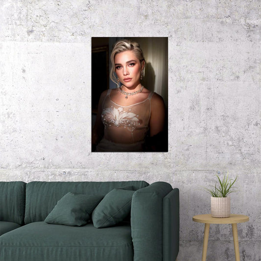 Florence Pugh Sexy Celebrity Posters for Room Aesthetic Famous Actress Photo Print Wall Art - xonomax