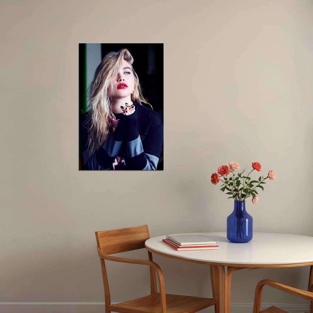 Florence Pugh Celebrity Posters for Room Aesthetic Famous Actress Photo Print Wall Art - xonomax
