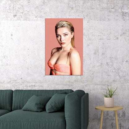 Florence Pugh Sexy Celebrity Posters for Room Aesthetic Famous Actress Photo Print Wall Art - xonomax